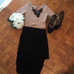 Black asymmetrical skirt